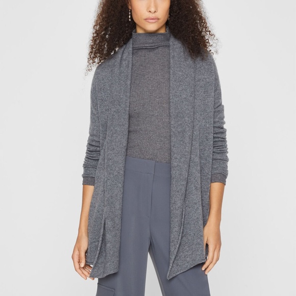 Cristina Cashmere Cardigan - New With Tags - NEVER WORN - Grey - Picture 1 of 5
